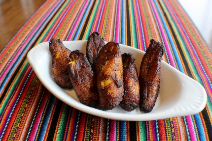 Maduros Fritos - Sweet and sticky Plantains are sliced and fried and oh so good.